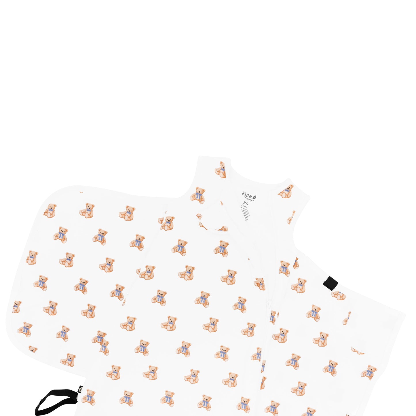 Double Zipper on Sleep Bag Swaddler in Teddy Bear 1.0 TOG