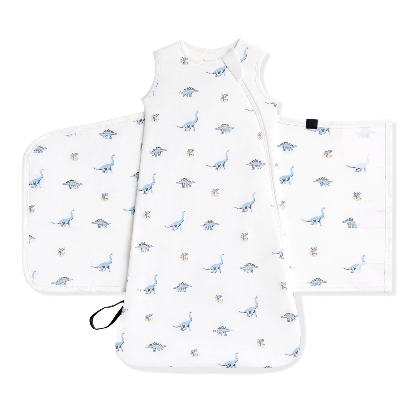 Sleep Bag Swaddler in Jurassic 1.0 shown unswaddled
