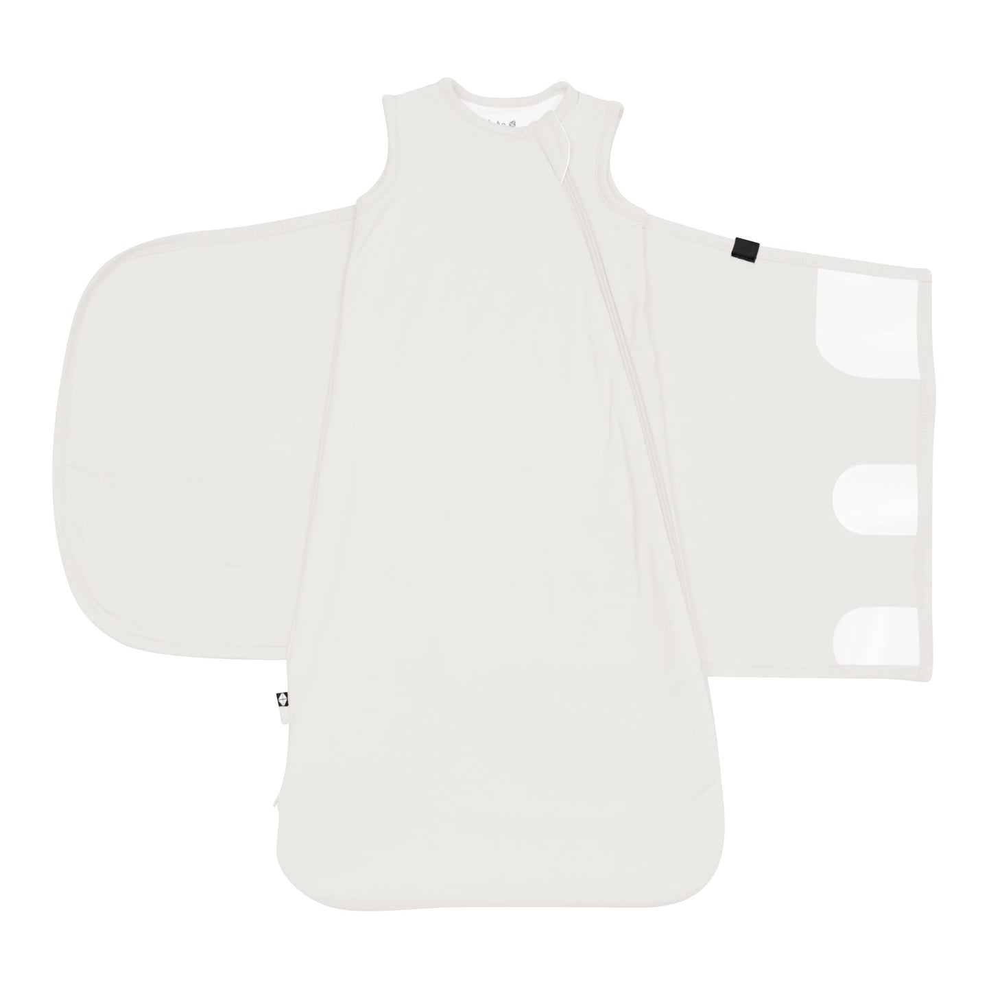 Adjustable Velcro on Sleep Bag Swaddler in Oat 0.5